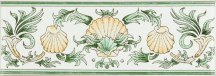 Original Style Artworks Brilliant White Scallop Shellsgreen And Buff 5x15.2