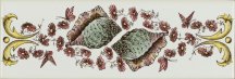 Original Style Artworks Brilliant White Seashells Border Tile 5x15.2