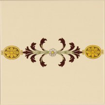 Original Style Artworks Colonial White Cameo Carousel Border Tile 2 15.2x15.2