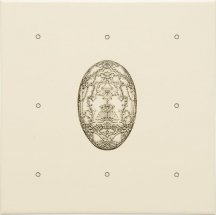 Original Style Artworks Colonial White Dot Cartouche With Egg 15.2x15.2