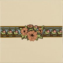 Original Style Artworks Colonial White Evening Reverie Border Tile 15.2x15.2
