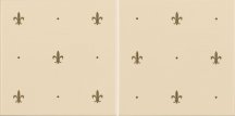 Original Style Artworks Colonial White Fleur De Lis Gold 15.2x30.4