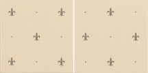 Original Style Artworks Colonial White Fleur De Lis Platinum 15.2x30.4