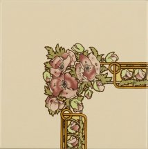 Original Style Artworks Colonial White Nocturnal Slumber Corner Tile 15.2x15.2