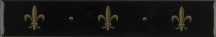 Original Style Artworks Jet Black Fleur De Lis Border Gold 2.5x15.2
