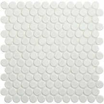 Original Style Mosaics Mini White Gloss Penny Round 31x31.6