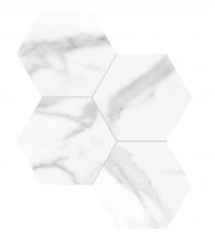 Original Style Tileworks Stone Effect Statuario Nuovo Honed Hexagon Mosaic 25.3x29.2