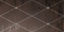 Petracers Ad Maiora Rhombus Fregio Con Swarovsky Platino Su Moro 50x100