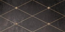 Petracers Ad Maiora Rhombus Fregio Swarovsky Oro Su Nero 50x100