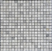 Pixel Mosaic Мрамор Tundra Grey 15х15 мм Полированная 30.5x30.5