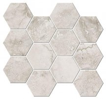 Ricchetti Italian Icon Cross Cut Greige Mosaico Esagoni T12 Nat 32.8x35