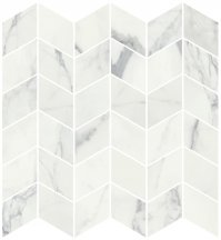 Ricchetti Marble Boutique Mosaico Chevron Statuario White 30x30