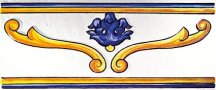 Savoia Cotto Mediterraneo Listelli Abbinati Vesuvio Blu 11.5x30