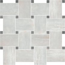 Serenissima Cir Fossil Mosaico Basket Perla Lux 30x30