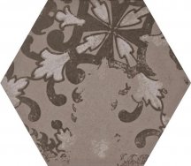 Settecento Matiere Hexa-Style Decoro Fango Lappato 11x12.6