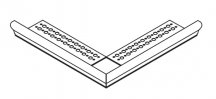Settecento Maya Azteca Torello Per Angolare Con Rete Granato Set 2 Pcs 5x32.7