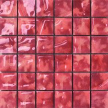Settecento Musiva Rosso Corallo 4.5x4.5 Su Rete 28.6x28.6