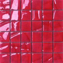 Settecento Musiva Rosso Geranio 4.5x4.5 Su Rete 28.6x28.6