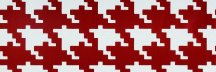 Settecento Neo Pop Le Grand Pied De Poule Red On White 24x72