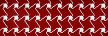 Settecento Neo Pop Le Petit Pied De Poule Red On White 24x72