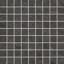 Settecento Nordic Stone Mosaico Black 3.1x3.1 Su Rete 29.9x29.9