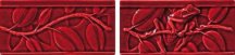 Settecento The Traditional Style Frog A-B Burgundy Listello 7.5x15