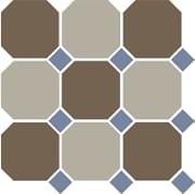 TopCer Octagon Coffee Brown Beige Blue Cobalt 30x30
