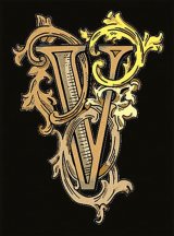 Versace Alphabet Lettera Nera V 14.5x19.4