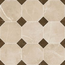 Versace Emote Mosaico Ottagono Crema-Marrone 39x39