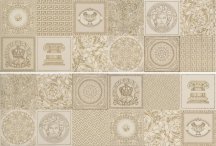 Versace Gold Patchwork Decorati Crema-Oro 25x75