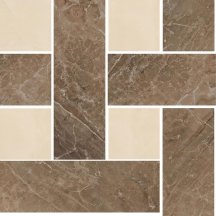 Versace Marble Mosaico Chesterfield Marrone-Beige 29.1x29.1