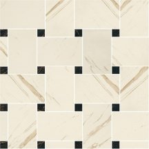 Versace Marble Mosaico Intreccio Bianco-Nero 29.1x29.1