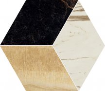 Versace Marble Mosaico T3 Nero-Oro-Bianco 39x45