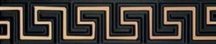 Versace Olympus Listello Greca Oro Nero 10x50