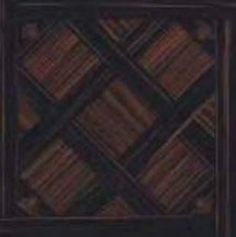 Versace Villa Ebano Nero-Roso Cassettonato Intreccio Naturale 58.5x58.5