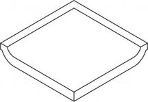 VitrA Color Ral 0809005 Cream Covebase Internal Corner Matt 5x5