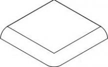 VitrA Color Ral 5500 Dark Grey Bullnose Corner Matt 5x5