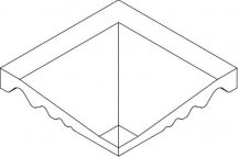 VitrA Color Ral 5500 Dark Grey Shower Inclined Edge Internal 10x10