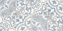 VitrA CraftMix Blue Scored Artisan Decor Patchwork Glossy 30x60