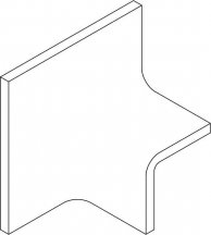 VitrA Miniworx Ral 1500 Black Down-Out External Corner Glossy 10x10