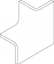 VitrA Miniworx Ral 1500 Black Up-In Internal Corner Glossy 10x10