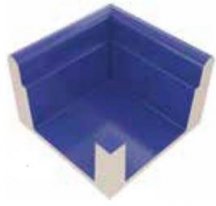 VitrA Pool Ral 2307015 Blue High Water Level Overflow Wide Channel External Corner Glossy 12.5x25