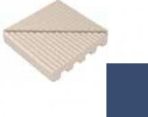VitrA Pool Ral 5000 Violet Blue Ribbed Tile Corner C 12.5x12.5