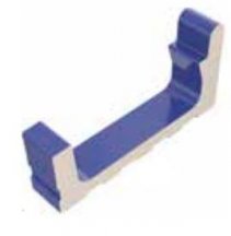 VitrA Pool Ral 5002 Cobalt Blue High Water Level Overflow Quarter Narrow Channel Glossy 5.5x24.4