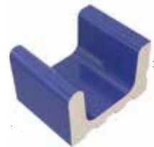 VitrA Pool Ral 5002 Cobalt Blue Low Water Level Overflow Half Narrow Channel Glossy 12.5x25