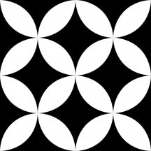 VitrA Retromix Black And White Circle Negative Medium Matt 15x15