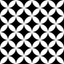 VitrA Retromix Black And White Circle Negative Small Matt 15x15