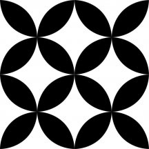 VitrA Retromix Black And White Circle Positive Medium Matt 15x15