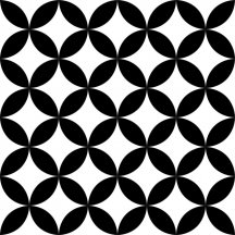 VitrA Retromix Black And White Circle Positive Small Matt 15x15