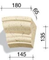 White Hills Декоративные Элементы Арочный Элемент 735+2-11-739+2-11 R1 Темно-Бежевый 13.5x18